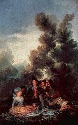 Francisco de Goya Vesper im Freien oil
